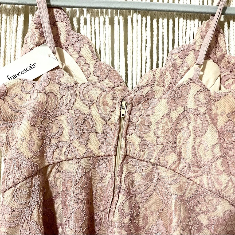 Francesca's Women's Sz Med Blush Pink‎ Scalloped Homecoming formal Dress - Picture 10 of 11